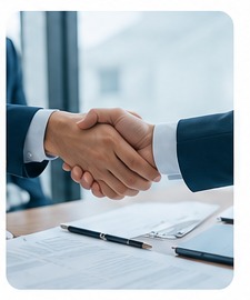 Professional business handshake